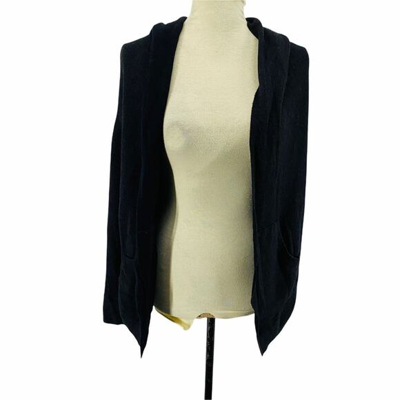 Lululemon Black Sweater Cabin Yogi Wrap Heathered Womens 4 - Picture 2 of 10